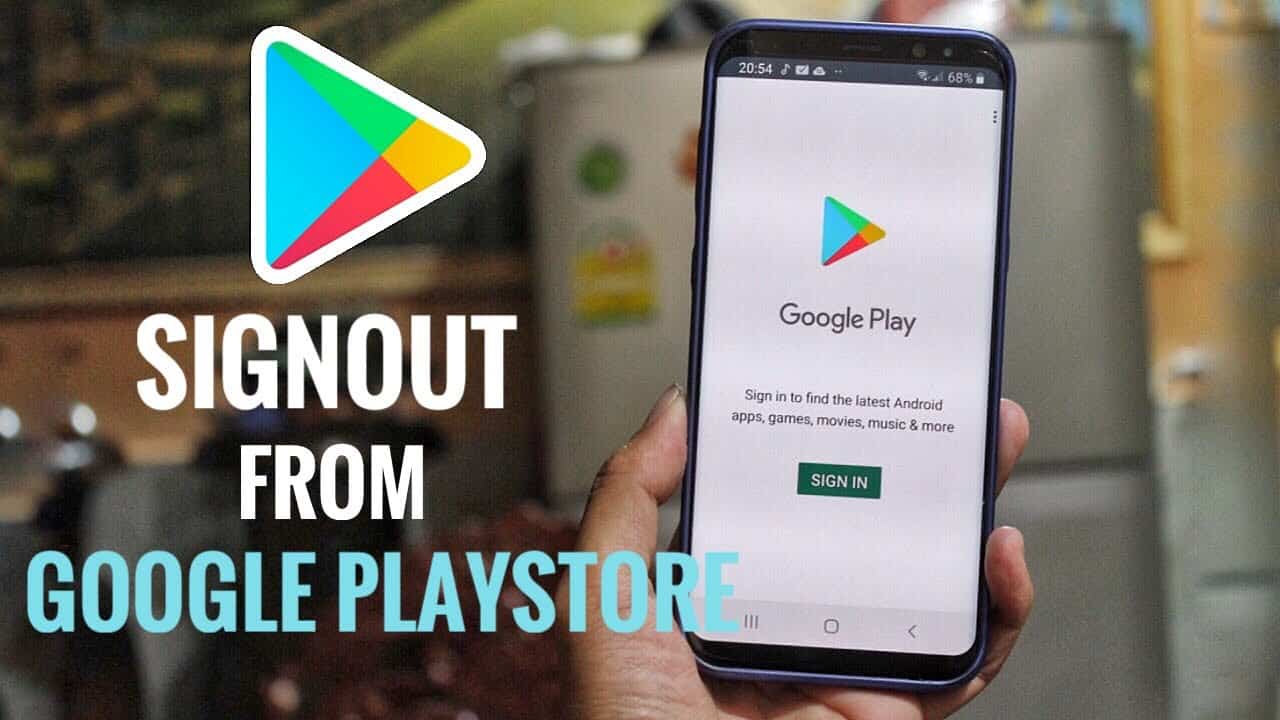 logout play store