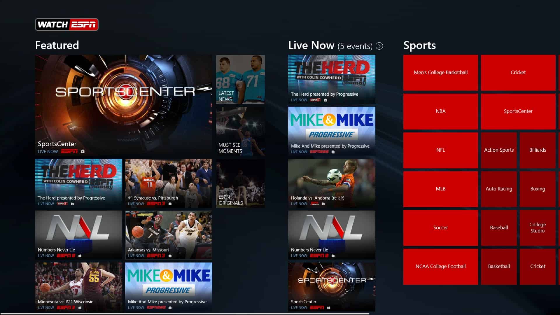 free sports streaming