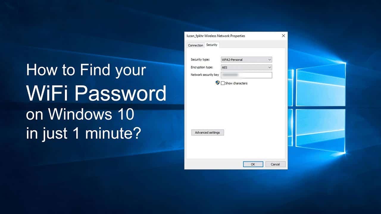 how to find wifi password on windows 10