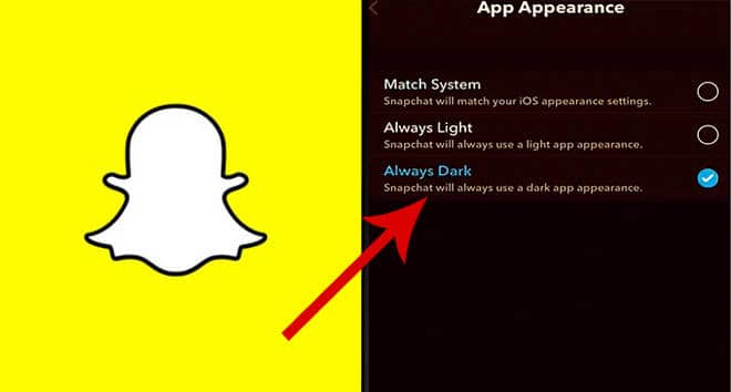 Enable Dark Mode in Snapchat