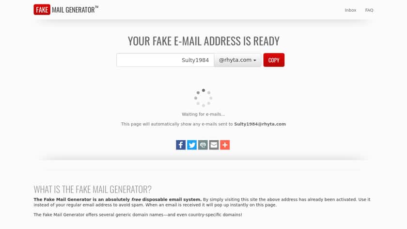 Fake Mail Generator