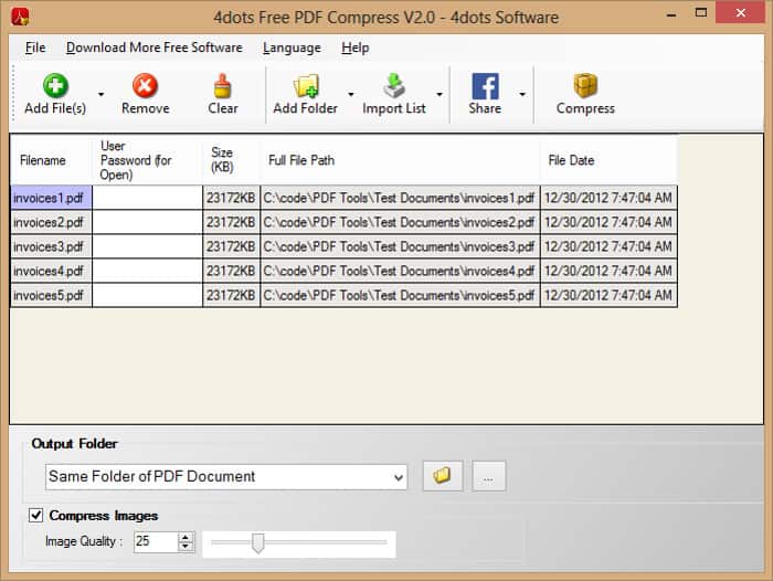 4Dots Free PDF Compress