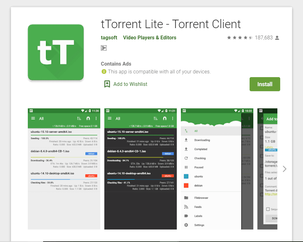 tTorrent Lite