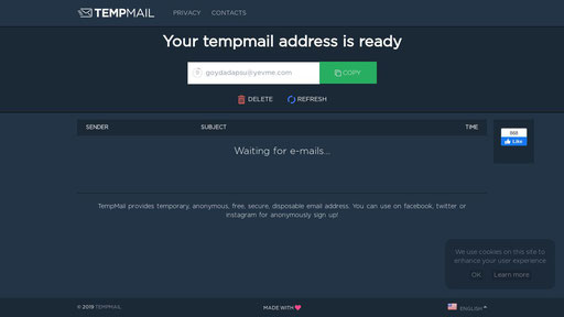 temporary email address