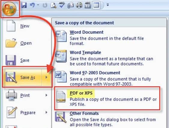Convert a Word Document to PDF