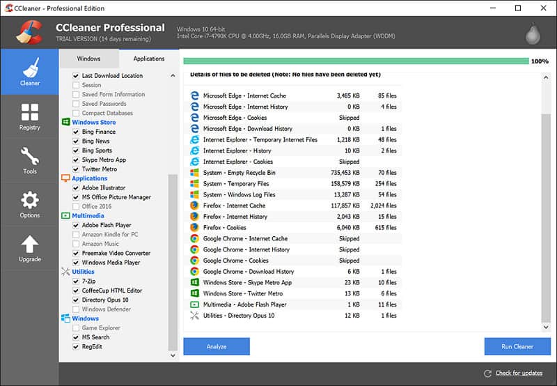 CCleaner Offline Installer for Windows 10