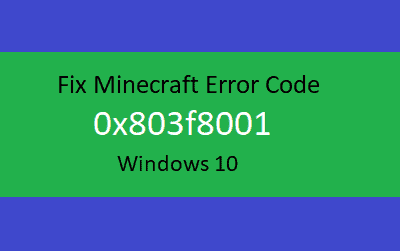 Minecraft Error 0x803f8001
