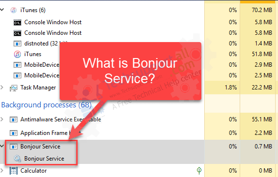 Bonjour Service on Windows 10