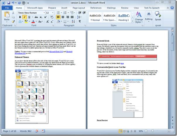 Delete blank page in Word