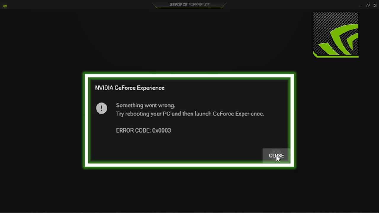 Error Code 0x0003