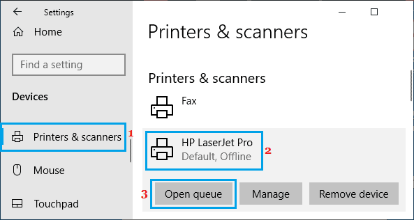 Printer Online in Windows 10