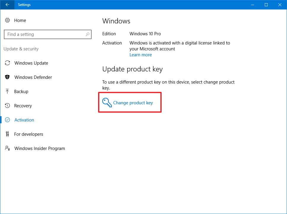 Windows 10 Product Key