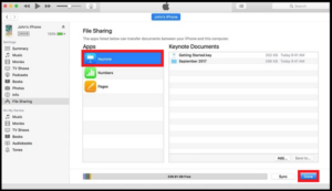 Transfer file between iphone and mac