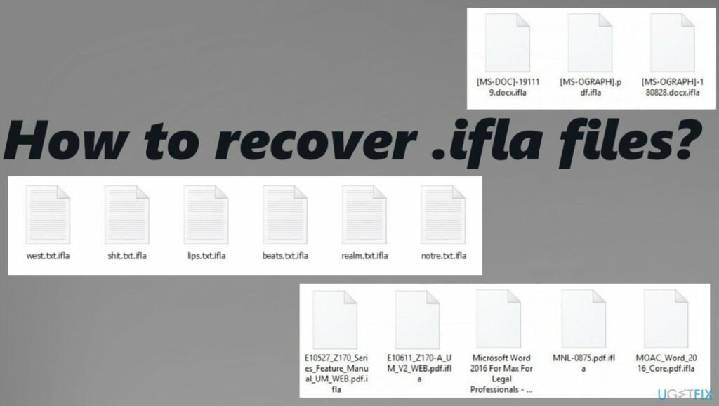 how to recover ifla files