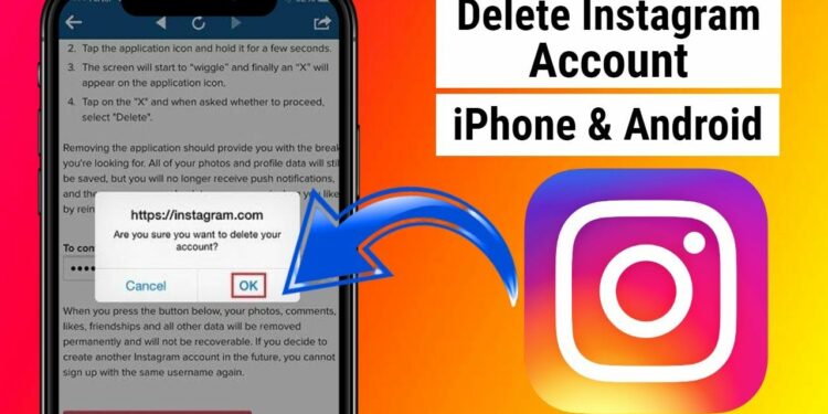 how to delete and deactivate an Instagram account