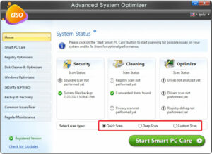 Advanced System Optimizer a try either go with Quick or Custom Scan