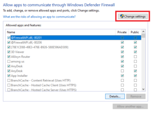 Check Network & Firewall Settings