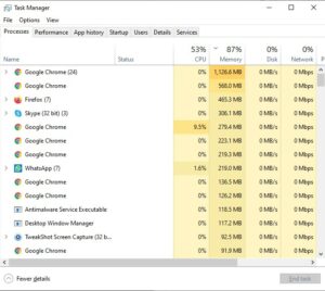  Press Ctrl + Shift + Esc and open Task Manager