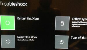 Reset the Xbox Console with the Troubleshooter 