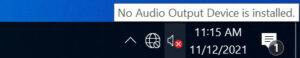  audio icon in the system tray