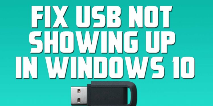 USB Drive Not Showing Up