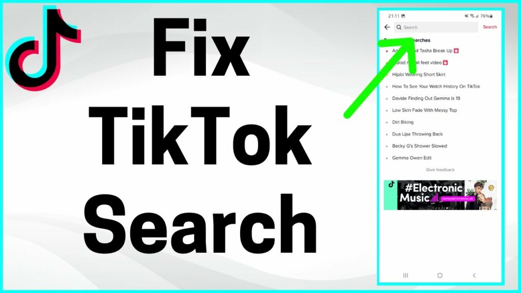 search bar not working on tiktok