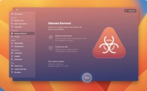 use a powerful cleaning app like CleanMyMac X to perform regular malware scans and detect potentially dangerous software
